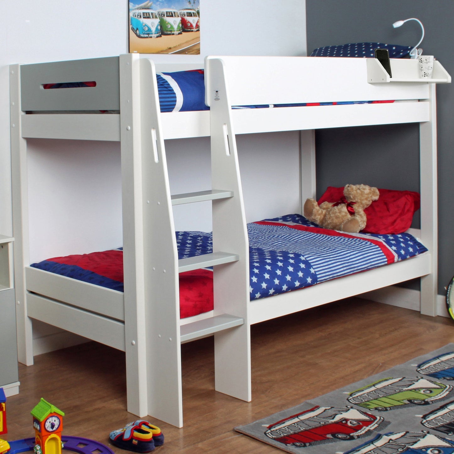 Bunk Bed 1 Urban White and Grey Kids Avenue