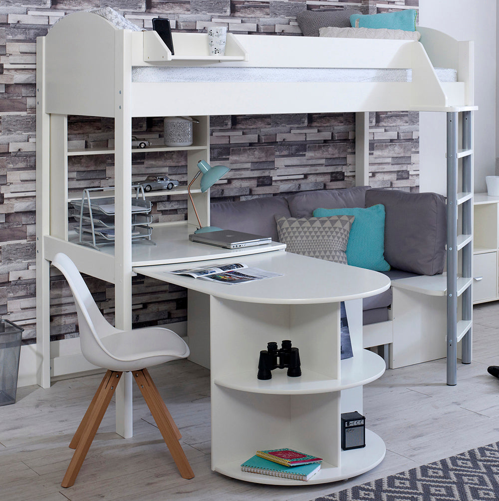 Kids Avenue Loft Bed featuring Sofa-Bed, Pull Out Desk and Shelf - Noah E 3