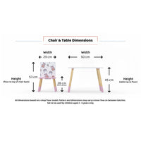 Peppa Pig Pattern Table and Chairs