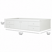 White Kids Single Cabin Bed with Storage Drawers - Kidsaw