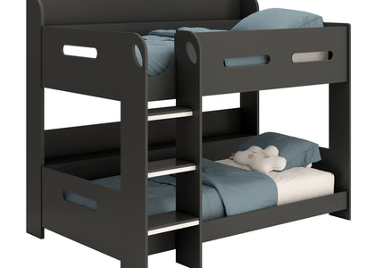 Anthracite Kids Bunk Bed with Shelf Storage - Kidsaw