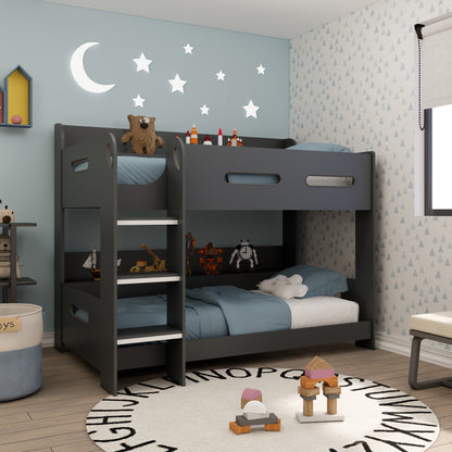 Bunk Bed 01 with shelf storage in Anthracite