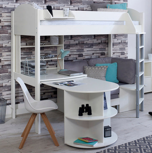 Kids Avenue Loft Bed featuring Sofa-Bed, Pull Out Desk and Shelf - Noah E 3
