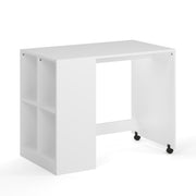 White Kids Mid Sleeper Bed with Desk and Drawers - Kidsaw