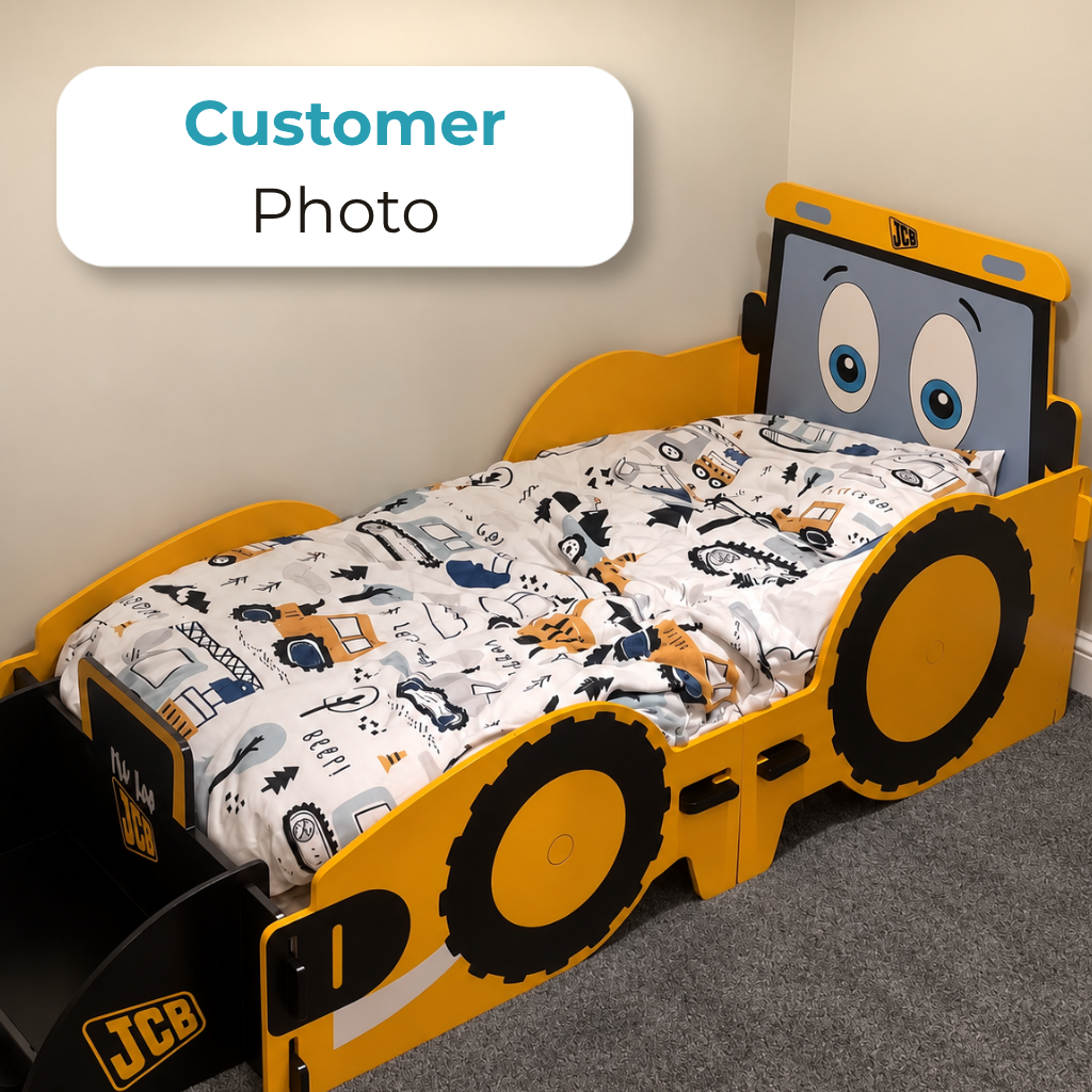 JCB Junior Toddler Bed with Toybox - Kidsaw
