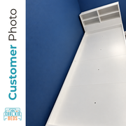 Cool Kid Single Bed (Low) with Headboard and 4 Drawers - Pure White