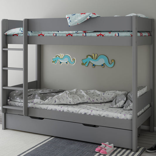 Bunk Bed and Drawer Kids Avenue Estella Grey