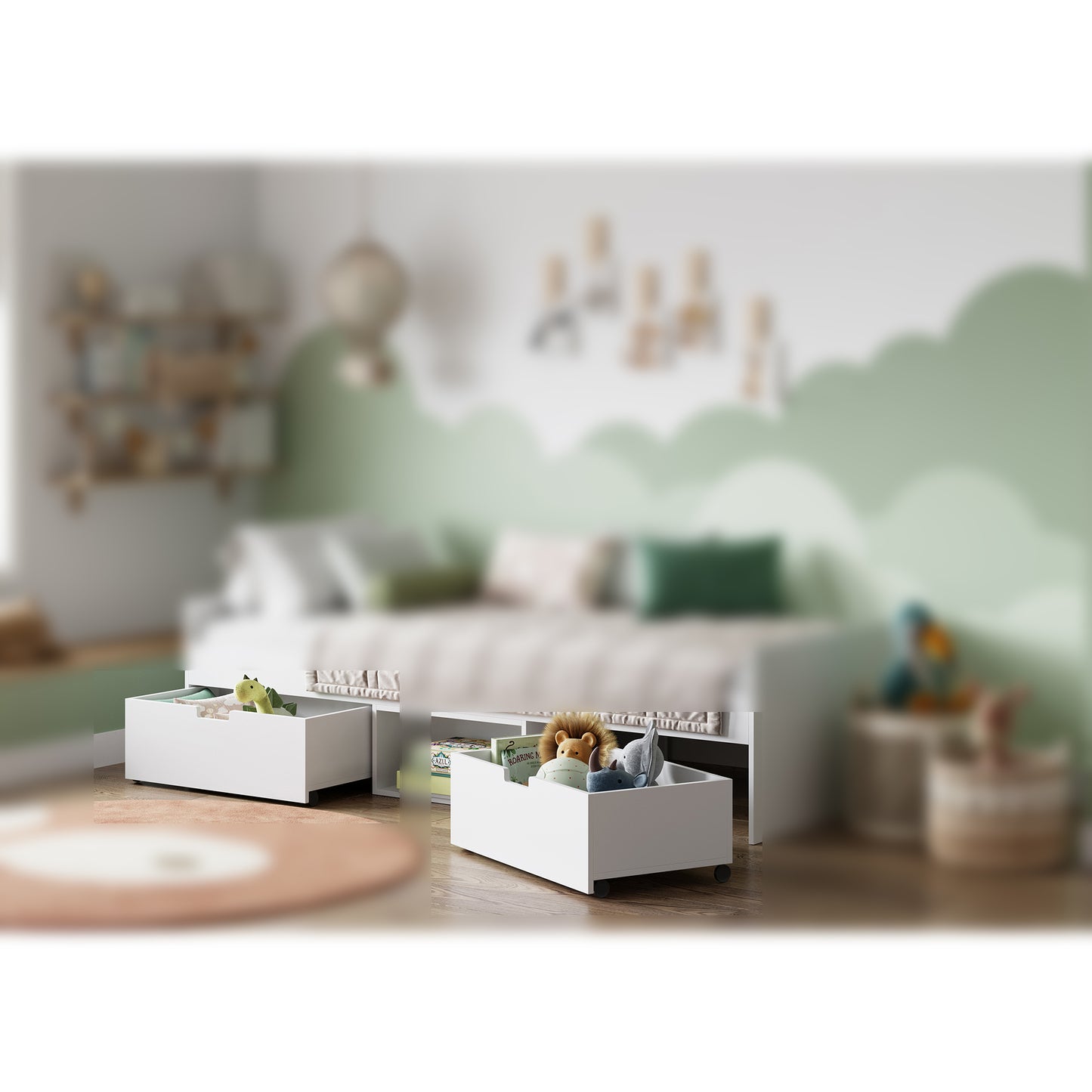 Flash 2 Drawers for under cabin bed WHITE