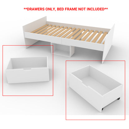 Flash 2 Drawers for under cabin bed WHITE