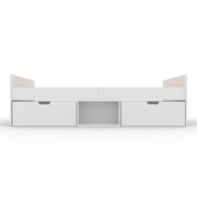 White Single 3ft Cabin Bed with 2 Drawers - Kidsaw