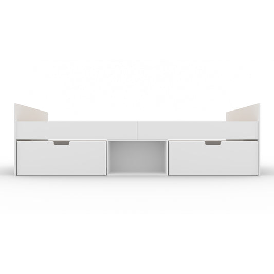 Flash Single 3ft Cabin Bed with 2 Drawers WHITE