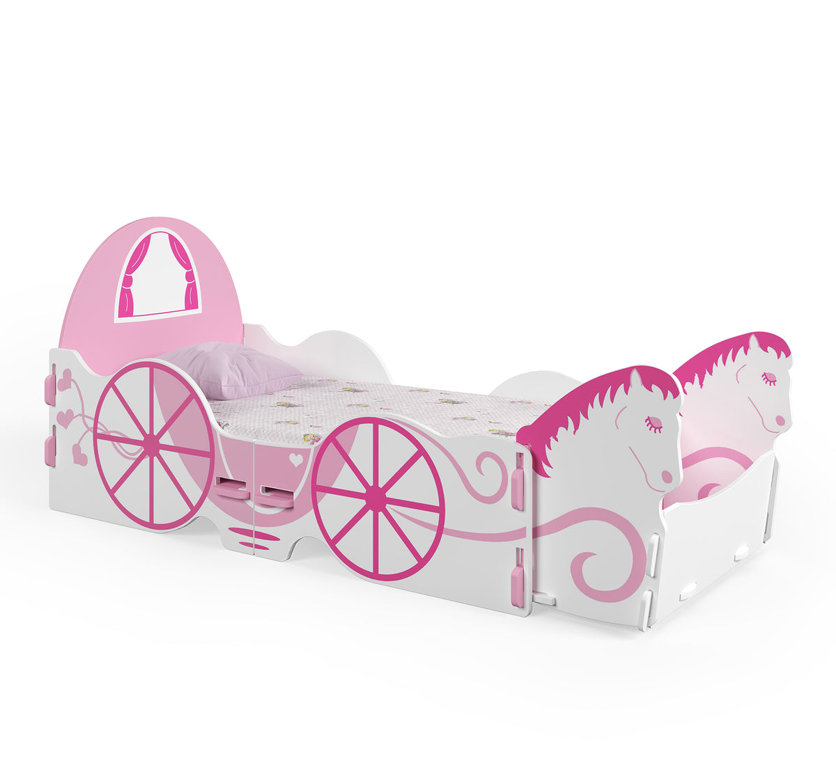 Princess Carriage Junior Bed with Toybox - Kidsaw