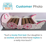 Princess Carriage Junior Bed with Toybox - Kidsaw