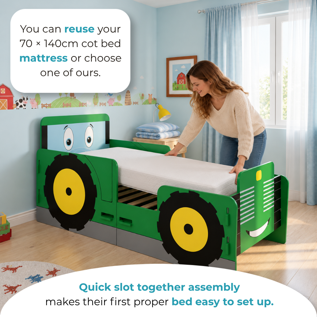 Tractor Junior Bed for Kids - Kidsaw