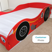 Racing Car Junior Toddler Bed for Kids in Red - Kidsaw