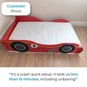 Racing Car Junior Toddler Bed for Kids in Red - Kidsaw