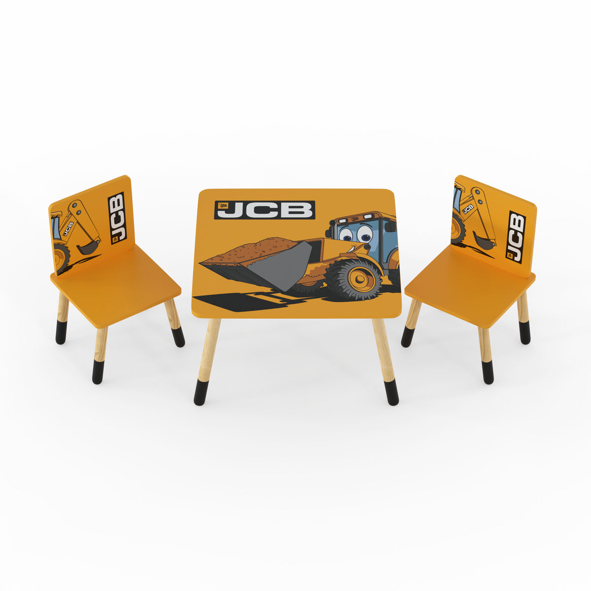 JCB Table and Chairs Set for Children - Kidsaw