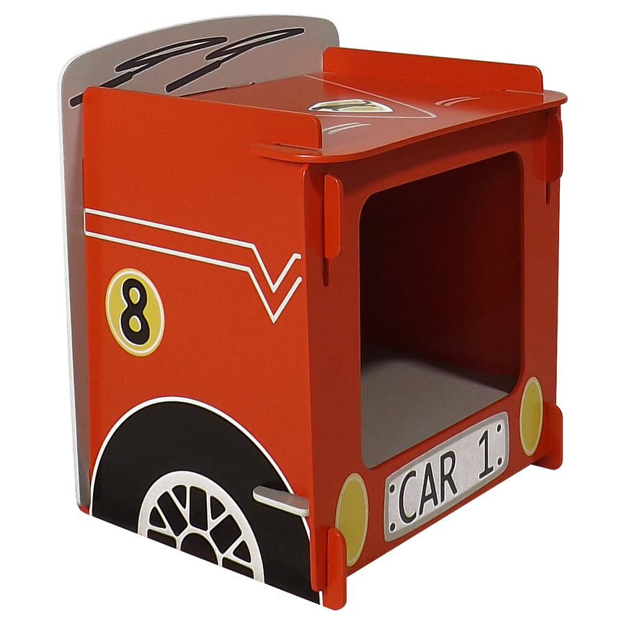 Racing Car Bedside Table with Storage - Kidsaw