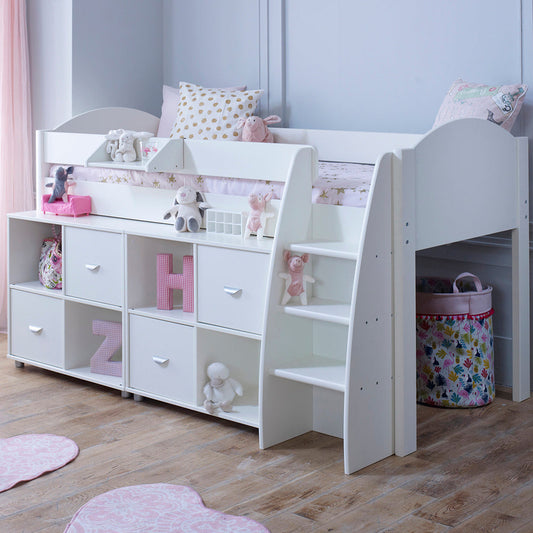Kids Avenue Eli F Cabin Bed Featuring 2 x Storage Cube Units