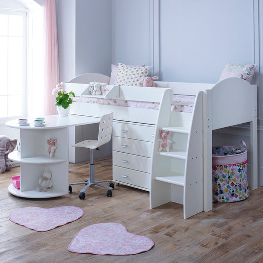 Kids Avenue Eli D Cabin Bed Featuring Pull Out Desk and Drawers