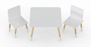 White Snow Table and Chairs Set - Kidsaw