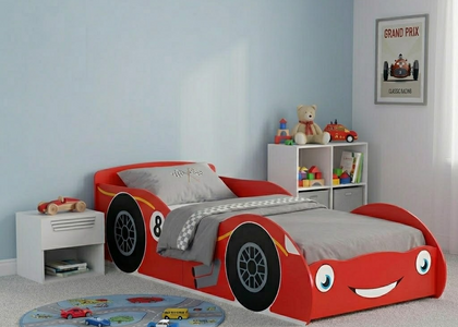 Racing Car Junior Toddler Bed for Kids in Red - Kidsaw