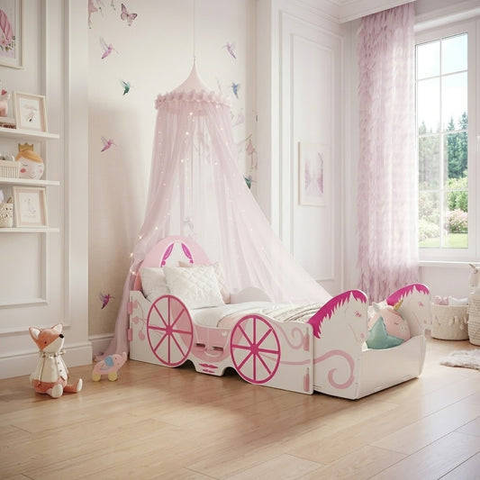 Princess Carriage Junior Bed with Toybox - Kidsaw
